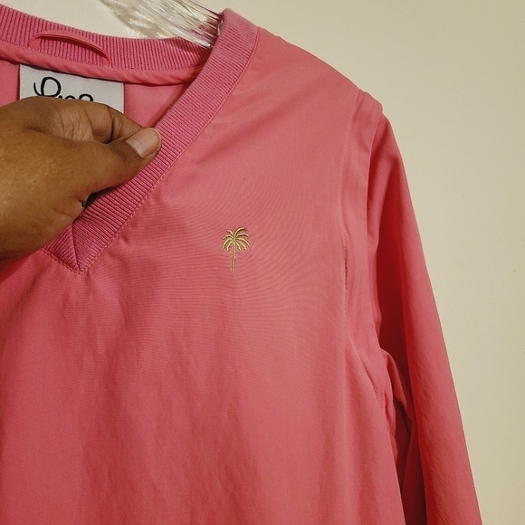 Lilly Pulitzer | Women's Pink V-Neck Zipper Sleeves Jacket (Size Medium) - Picture 5 of 14